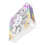 kit 3 cooler fan fortrek frosty argb 120mm com controlador branco (mp)