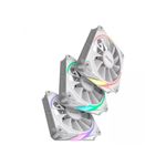 kit 3 cooler fan pcyes sangue frio 3 argb 120mm com controlador branco (mp)