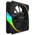 kit 3 cooler fan pcyes sangue frio 3 argb black vulcan 120mm (mp)