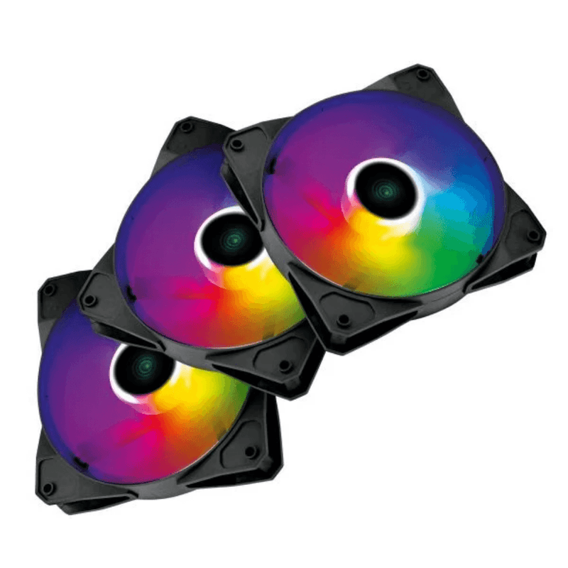 kit 3 cooler fan vinik v-ring 5.0 full blade led 120mm preto (mp)
