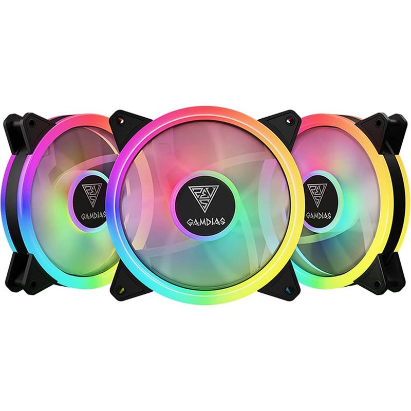 kit 3 cooler fan gamdias aeolus m2 rgb 120mm (mp)
