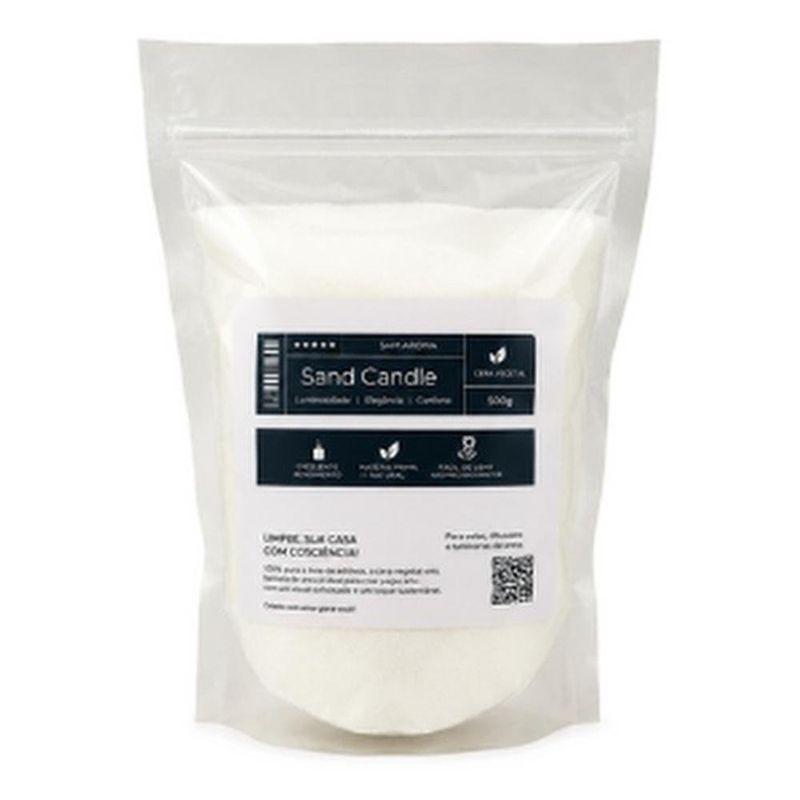 vela em pó tm sand candle parafina granulada sem fragrância branca 500g (mp)
