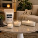 vela em pó tm sand candle parafina granulada sem fragrância branca 500g (mp)