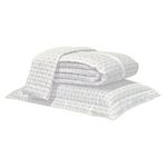 jogo de colcha 2 peças solteiro artelasse kaki 300 fios branco (mp)