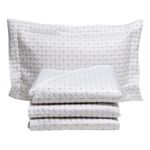 jogo de colcha 2 peças solteiro artelasse kaki 300 fios branco (mp)