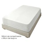 forro para colchão solteiro casa bella branco 190x99cm (mp)