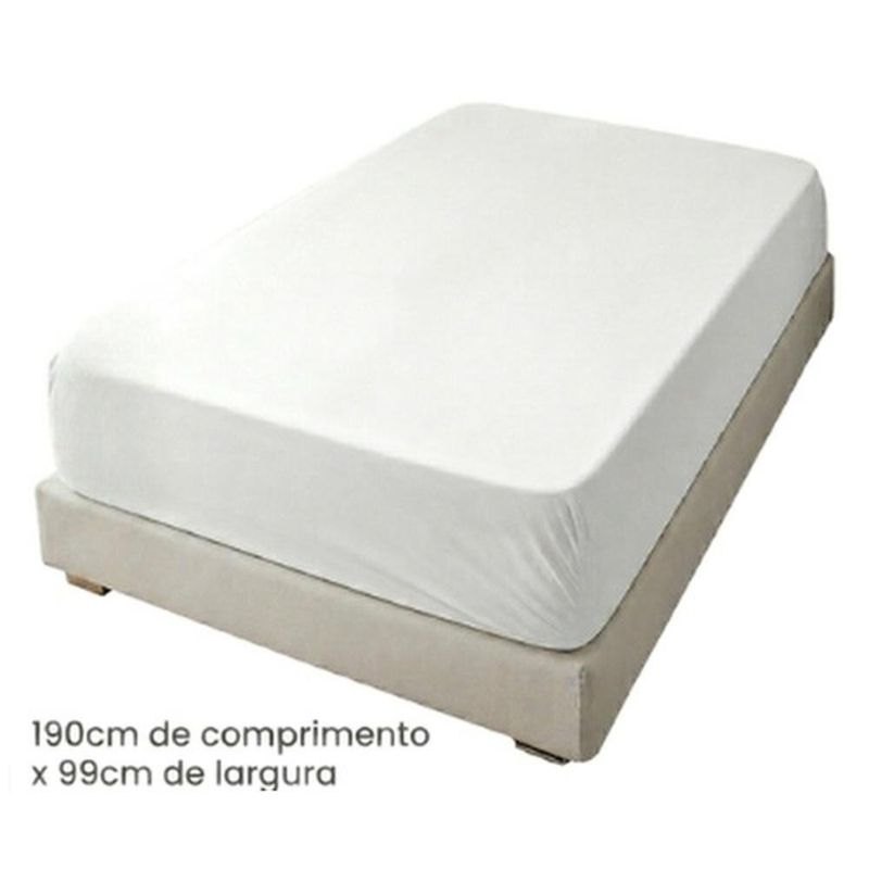 forro para colchão solteiro casa bella branco 190x99cm (mp)