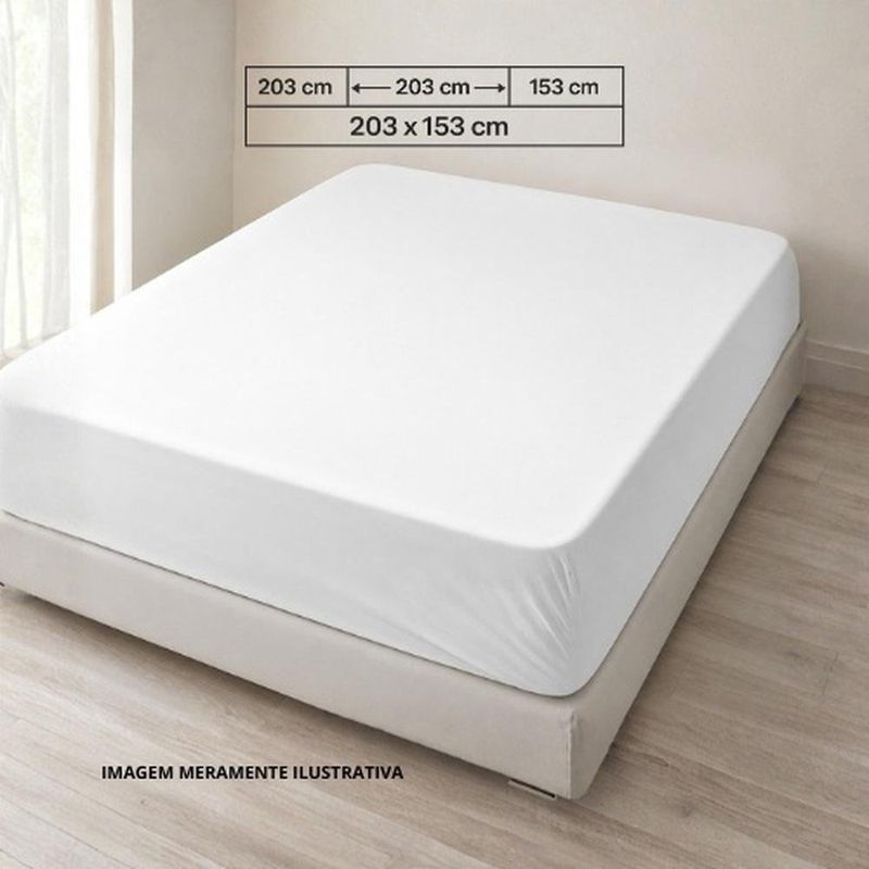 forro para colchão queen casa bella branco 302x153cm (mp)