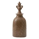 vaso decorativo montefiori marrom claro 30cm (mp)