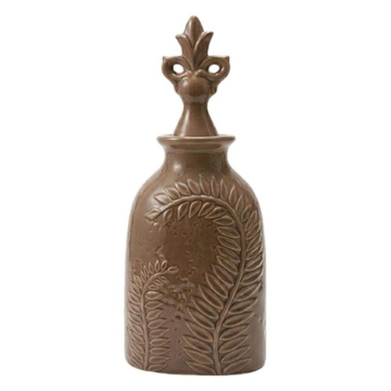 vaso decorativo montefiori marrom claro 30cm (mp)
