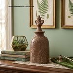 vaso decorativo montefiori marrom claro 30cm (mp)