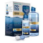kit renu advanced 355ml + 120ml + estojo para lente de contato bausch & lomb