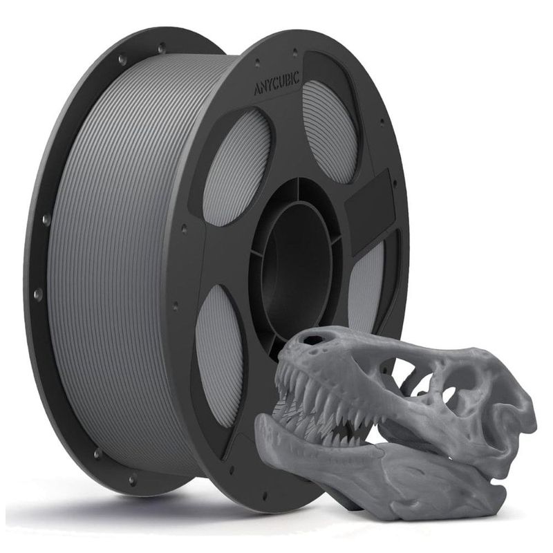 filamento para impressora 3d anycubic pla 1,75mm cinza a-bi