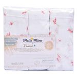 kit fralda de pano minasrey 3 peças coelho rosa (mp)