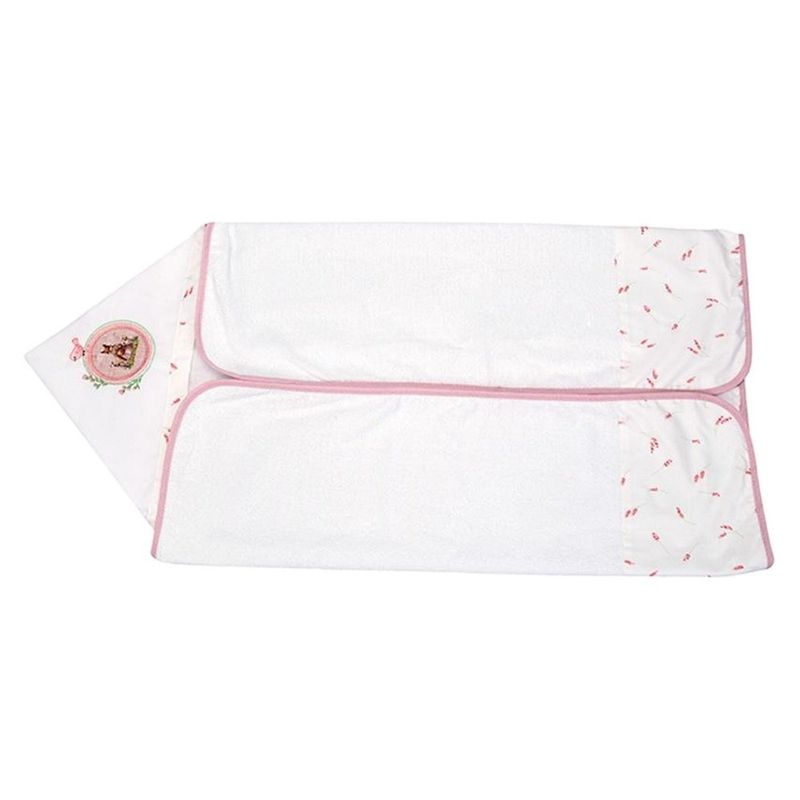 toalha de banho minasrey com capuz rosa (mp)