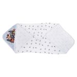toalha de banho minasrey soft com capuz raposa branco (mp)