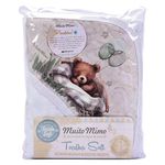 toalha de banho minasrey soft com capuz urso verde (mp)