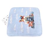 toalha de banho minasrey soft com capuz raposa azul (mp)