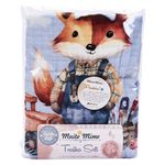 toalha de banho minasrey soft com capuz raposa azul (mp)