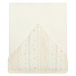 toalha fralda papi com capuz liso estrela off white (mp)