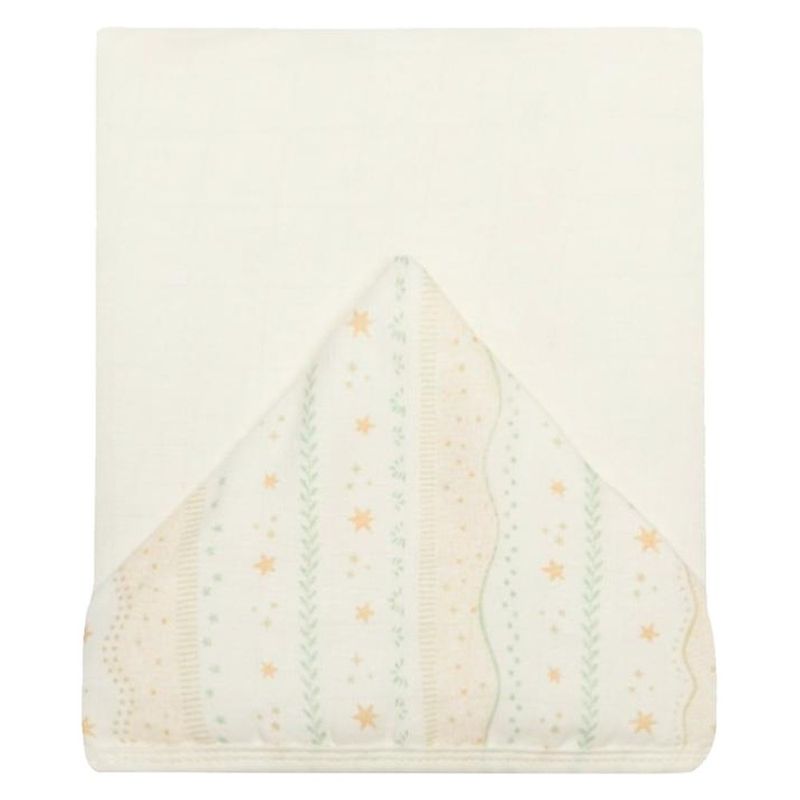 toalha fralda papi com capuz liso estrela off white (mp)