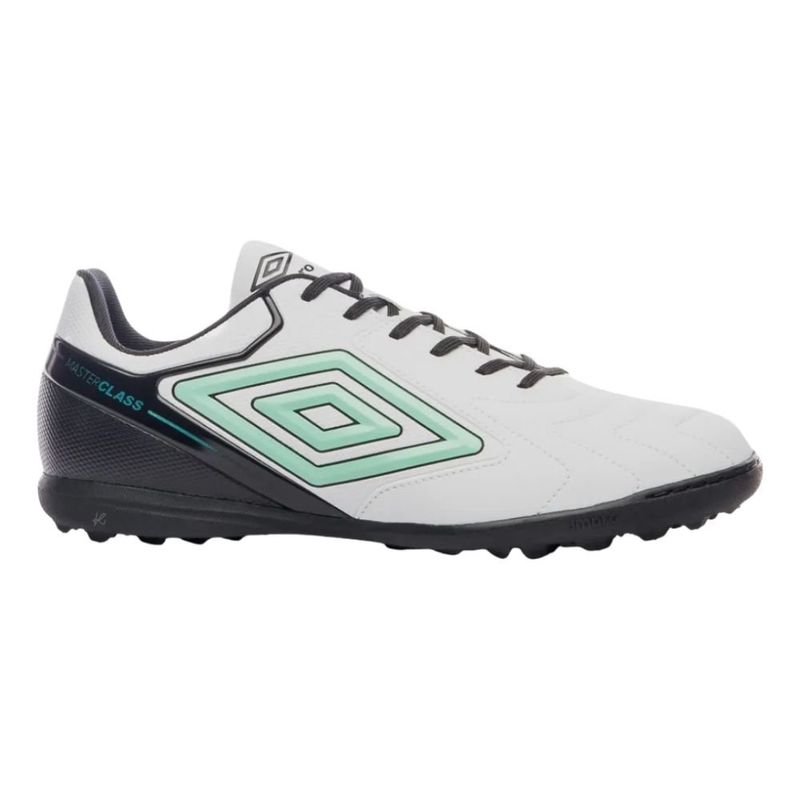 chuteira society n°38 umbro master class club branco e verde (mp)