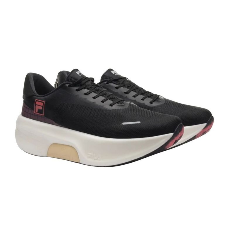 tênis corrida masculino n°42 fila speedrocker skyfoam preto e rosa (mp)