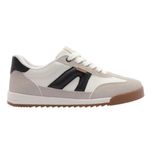 tênis casual feminino nº35 anacapri ac1119 cadarço duplo branco preto (mp)