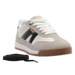 tênis casual feminino nº35 anacapri ac1119 cadarço duplo branco preto (mp)