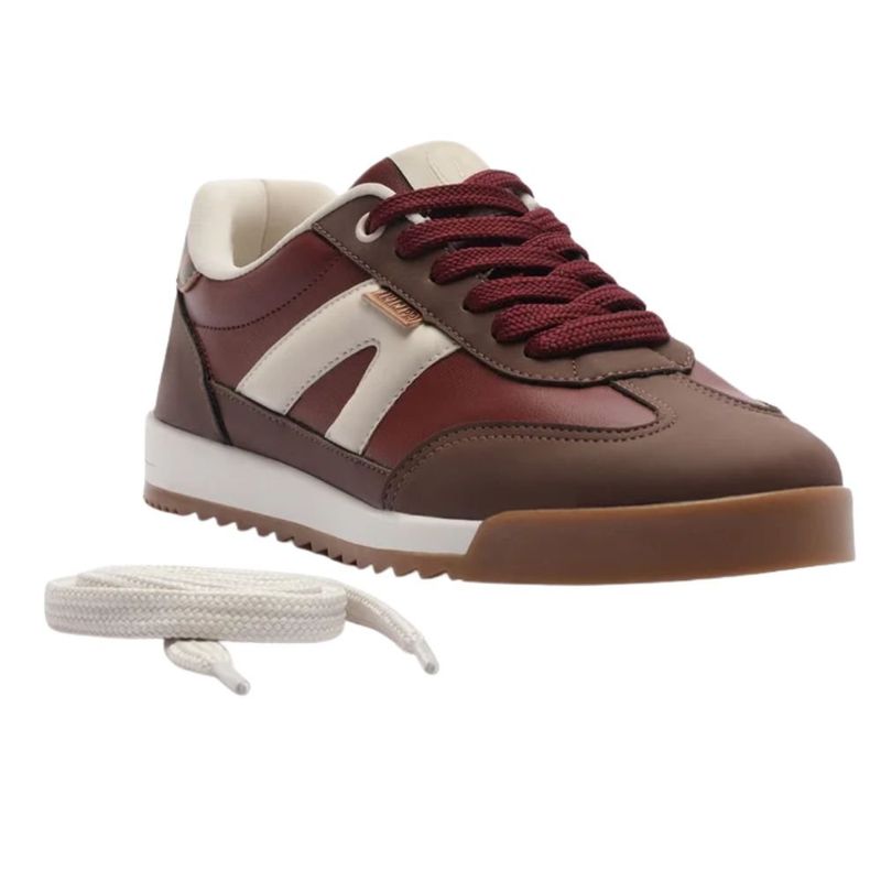 tênis casual feminino nº37 anacapri ac1119 cadarço duplo vermelho (mp)