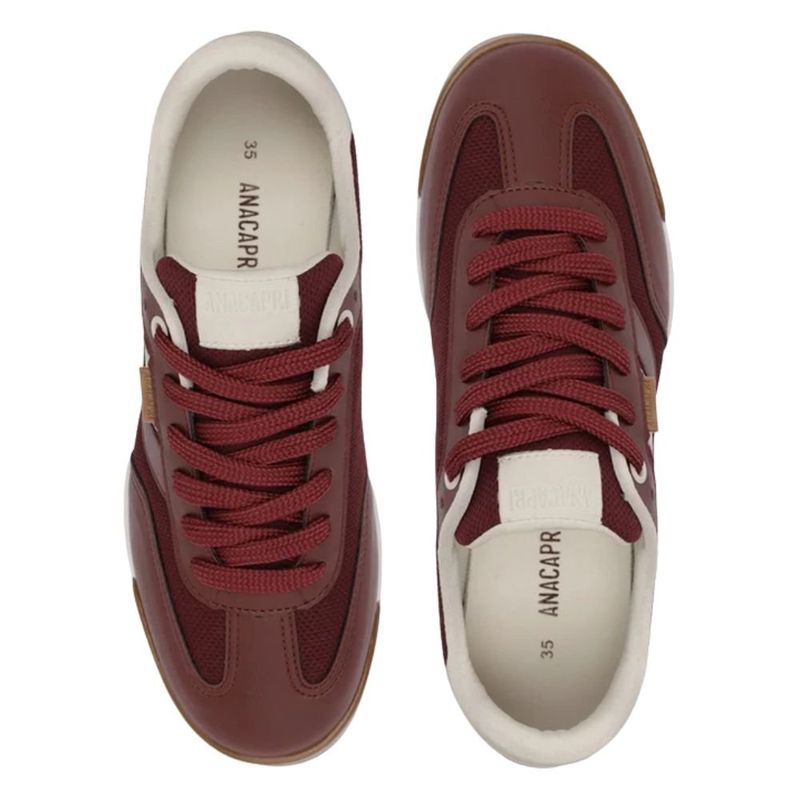 tênis casual feminino n°33 anacapri retro-a vermelho e branco (mp)