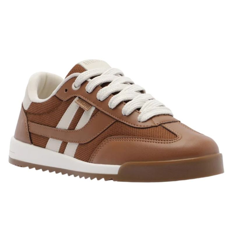 tênis casual feminino n°37 anacapri retro-a marrom e branco (mp)