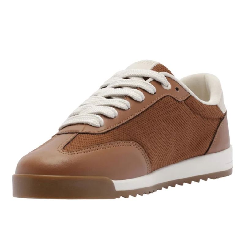 tênis casual feminino n°37 anacapri retro-a marrom e branco (mp)