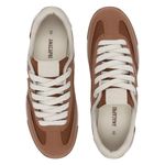 tênis casual feminino n°37 anacapri retro-a marrom e branco (mp)