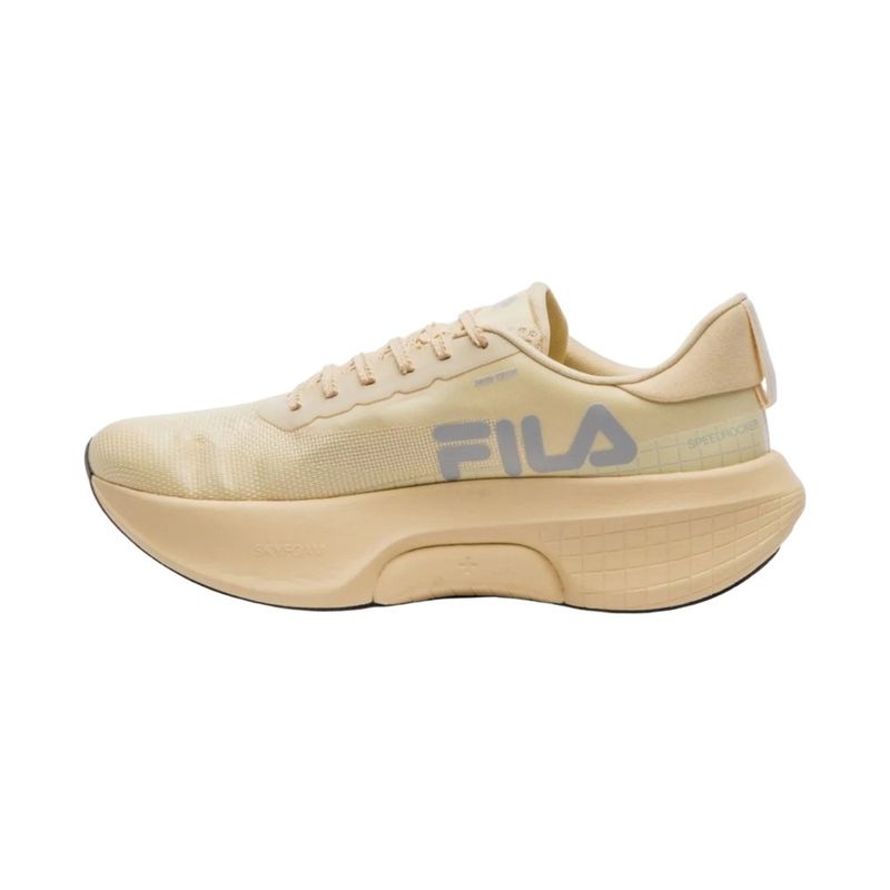 tênis corrida feminino n°36 fila speedrocker skyfoam bege e cinza (mp)