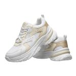 tênis casual feminino n°38 ramarim fleecy plus branco e bege (mp)