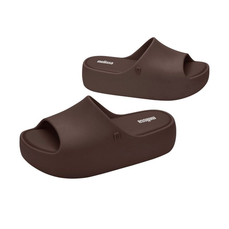 sandália plataforma feminina n°38 melissa free platform slide bronze (mp)