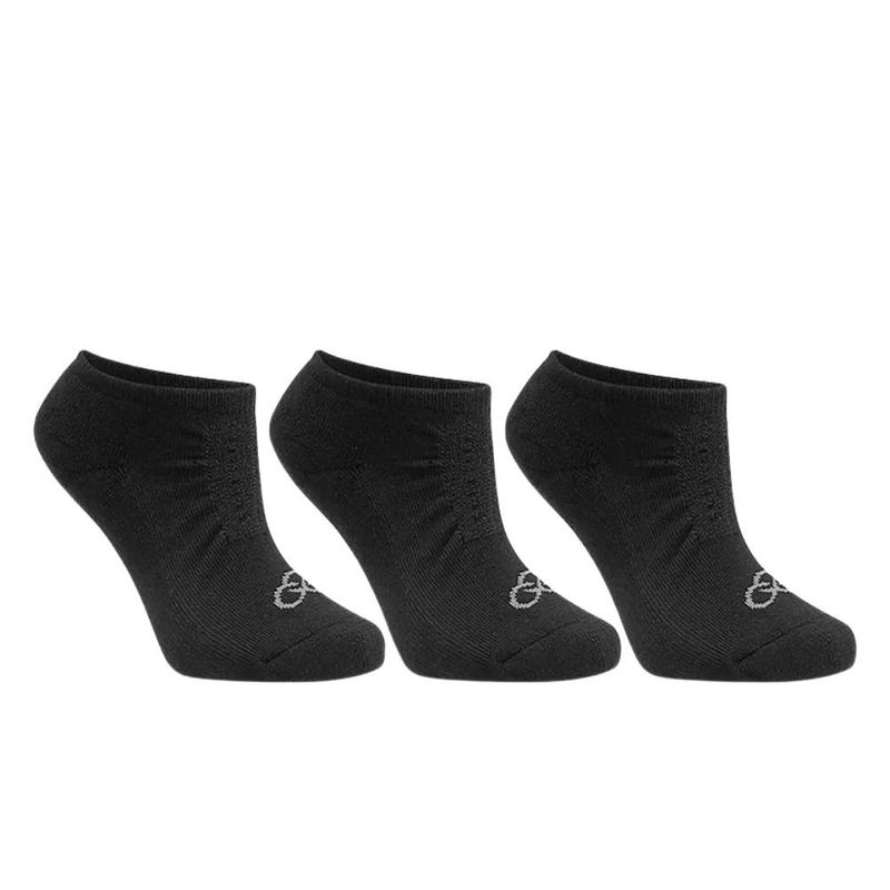 meia feminina n°33/38 olympikus cano invisível sem fleece 3 pares preto (mp)