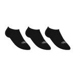 meia feminina n°33/38 olympikus cano invisível sem fleece 3 pares preto (mp)