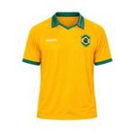 camisa do brasil masculina gg braziline polo espelho amarelo (mp)