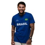 camisa do brasil masculina g braziline lago azul (mp)