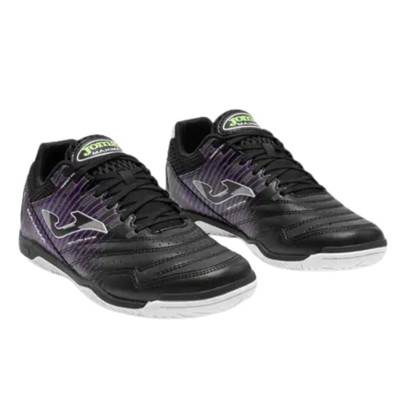 Chuteira Futsal n°40 Joma Maxima Preto e Roxo