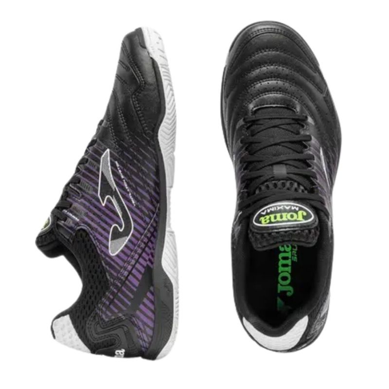Chuteira Futsal n°40 Joma Maxima Preto e Roxo