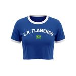 cropped feminino g flamengo braziline flor azul (mp)