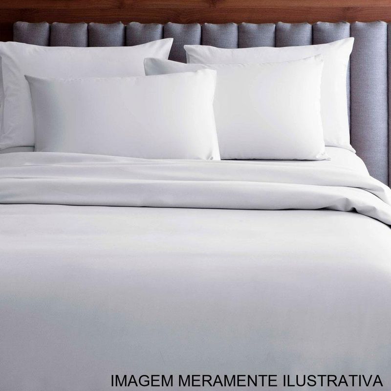 jogo de cama 4 peças casal corttex microtec 200 fios branco (mp)