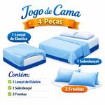 jogo de cama 4 peças casal corttex supercal 28 180 fios (mp)