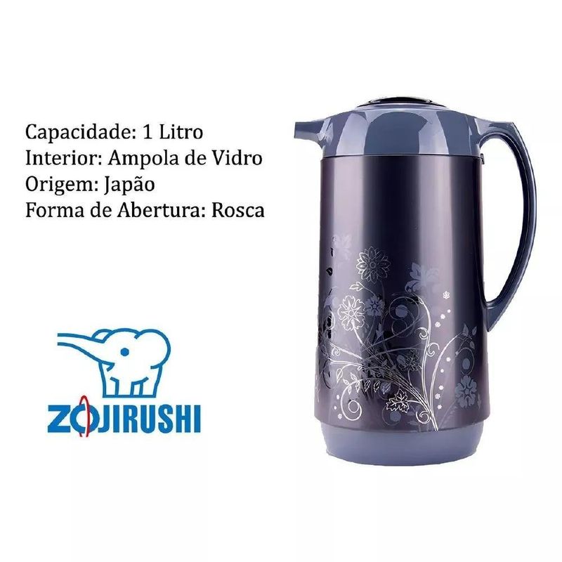 garrafa térmica zojirushi de mesa 1l black ahgb-10dbl (mp)