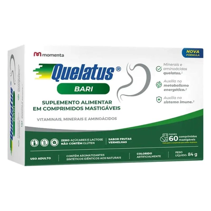 suplemento vitamínico quelatus bari 60 comprimidos mastigáveis momenta