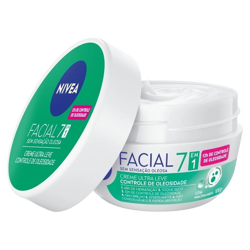 creme facial efeito matte nivea controle de oleosidade 100g