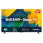 smart tv 50" semp 4k led uhd wi-fi usb hdmi roku tv 50rk8600 (mp)